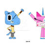 Gumball and Unikitty