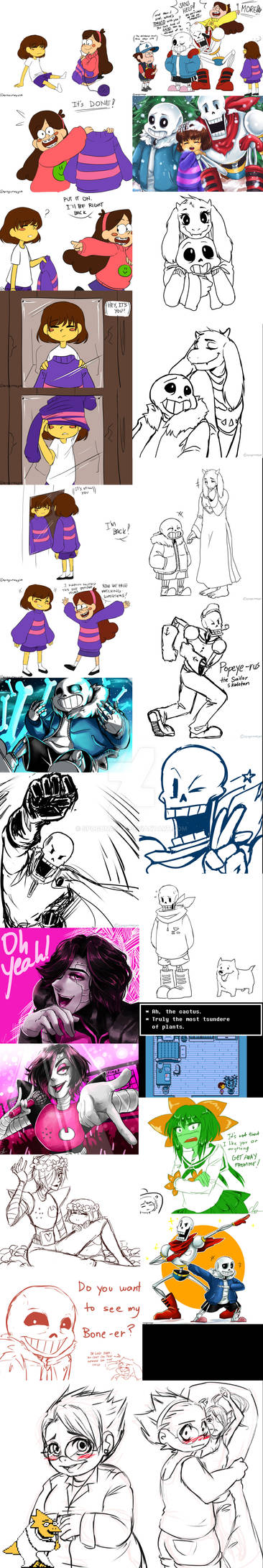 Up Tale Deviantart Undertale : UT Art Compilation 1 by spogunasya on DeviantArt