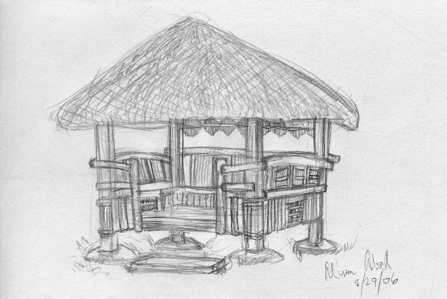 Bahay Kubo Perspective Drawing