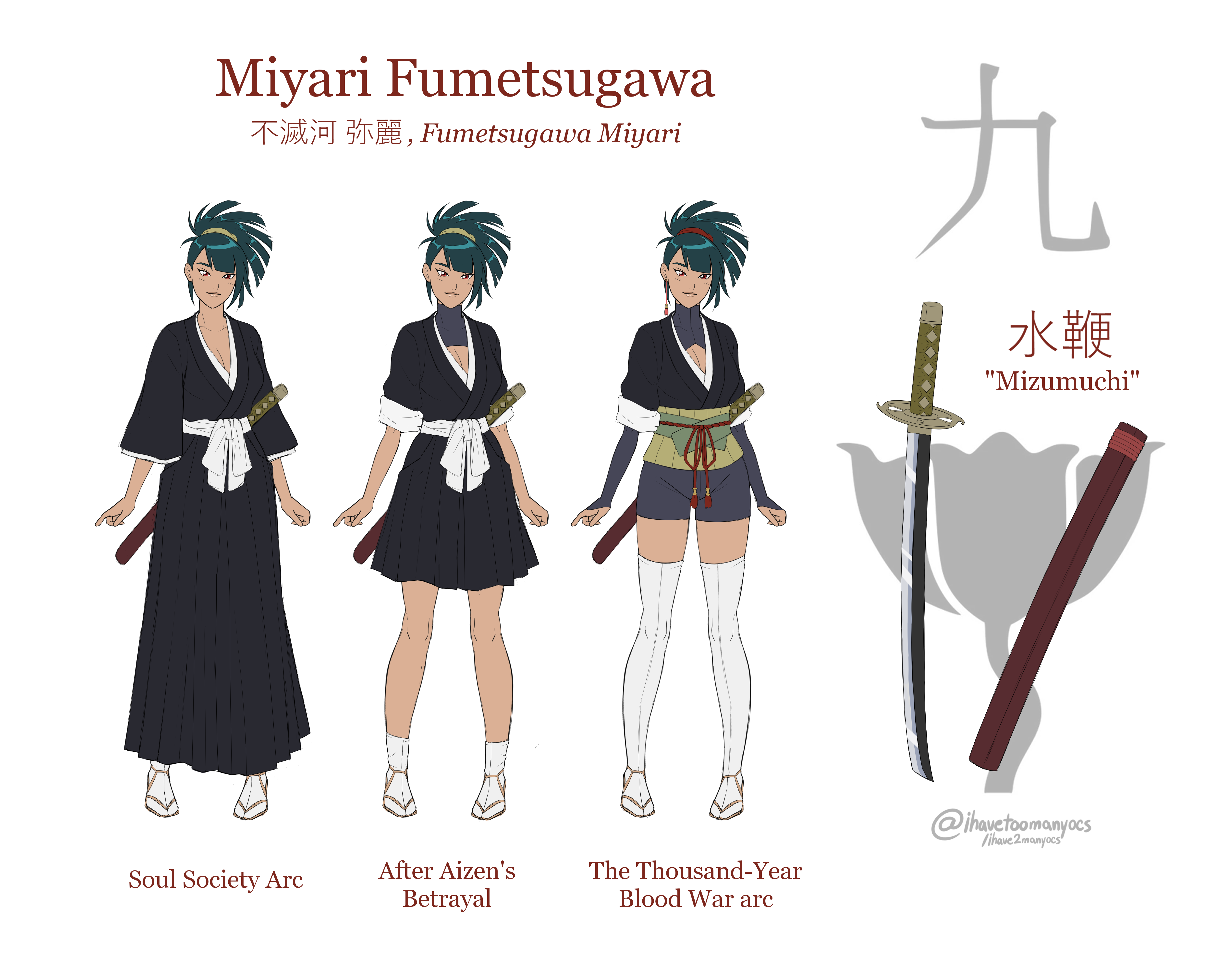 Bleach Shinigami OC: Miyari Fumetsugawa by ihave2manyocs on DeviantArt Bleach Shinigami OC: Miyari Fumetsugawa by ihave2manyocs on DeviantArt