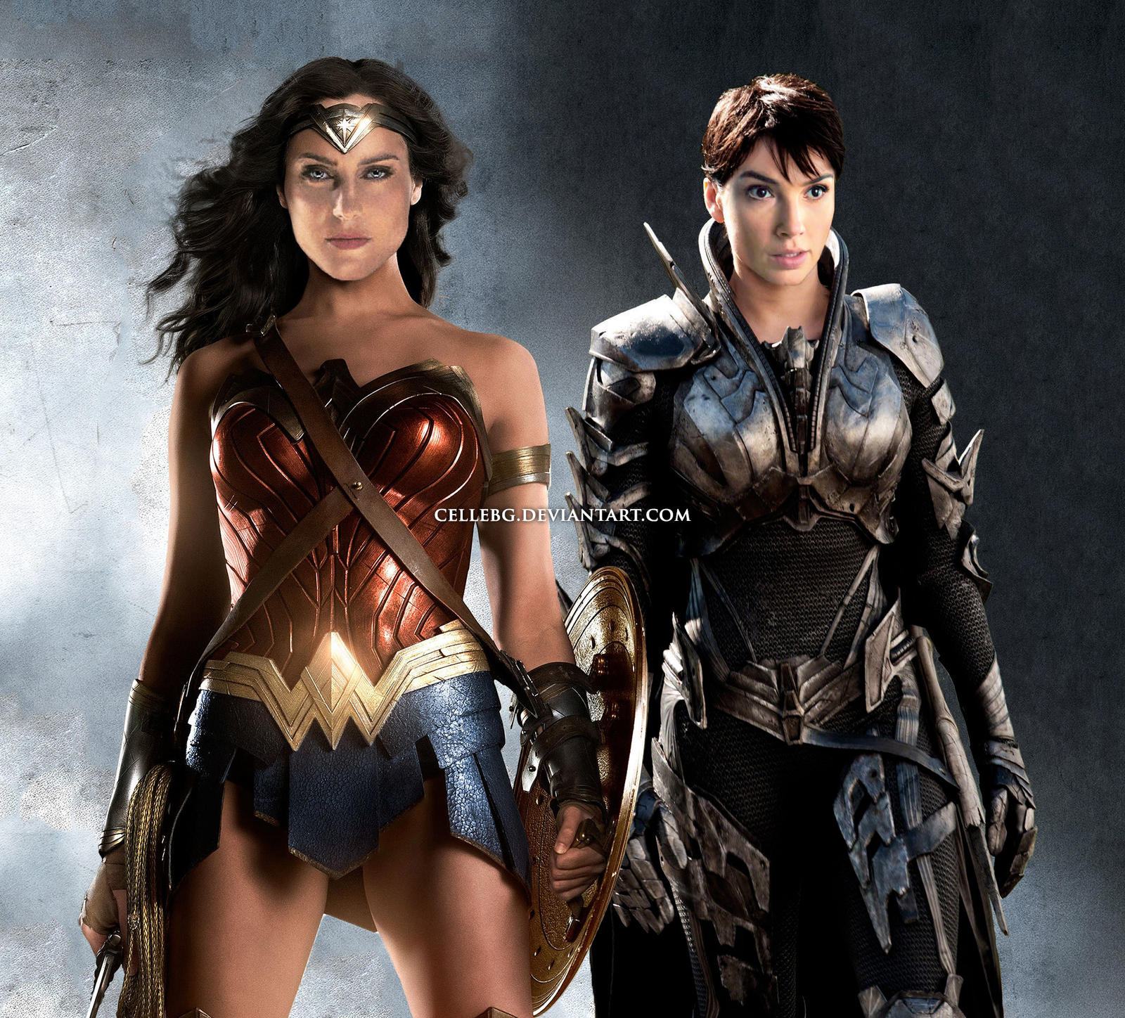 Wonder Woman and Faora face swap