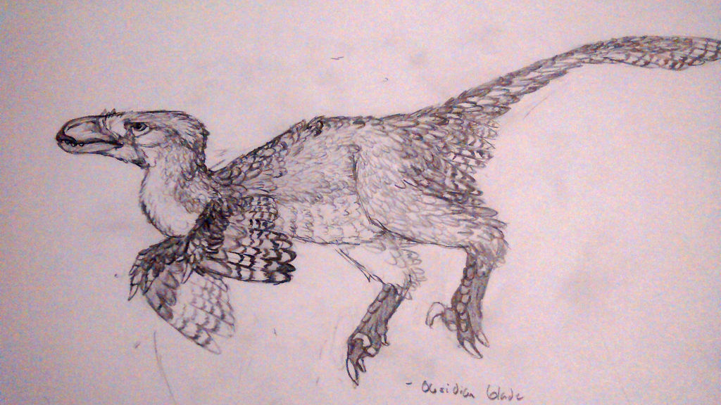 Demon Raptor Drawing Raptorsketch by xObsidianBladex on DeviantArt