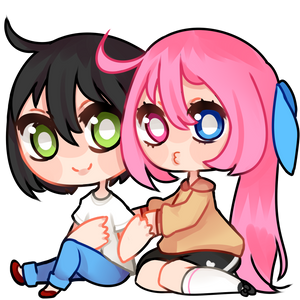 [Com] Chibi couple - Trainer-Lu