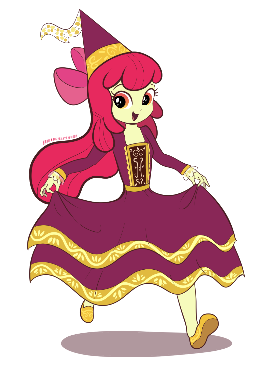 applebloom burgundy dress mlp Castle Creator Apple Bloom In A Dress - Mlp Apple Bloom Dress - Free Transparent PNG Download