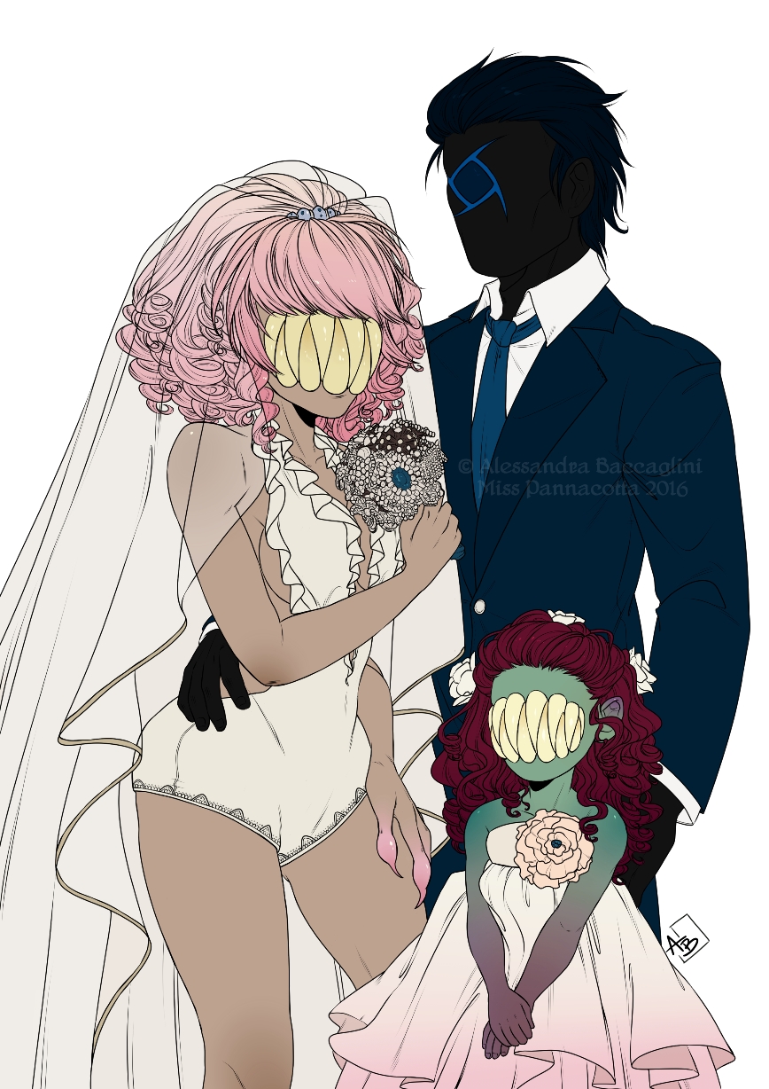 Commission - Wedding Portrait by Mikailgirl1