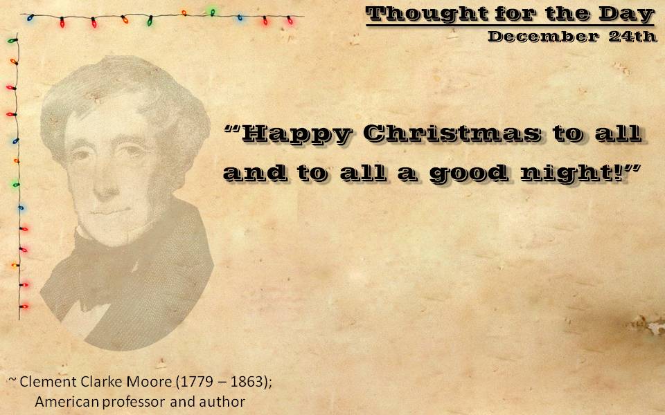 Thought for the Day - December 24th