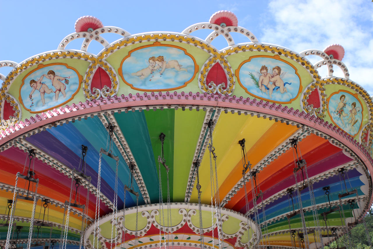Rainbow Carousel Ride by Maggiesdaisy on DeviantArt