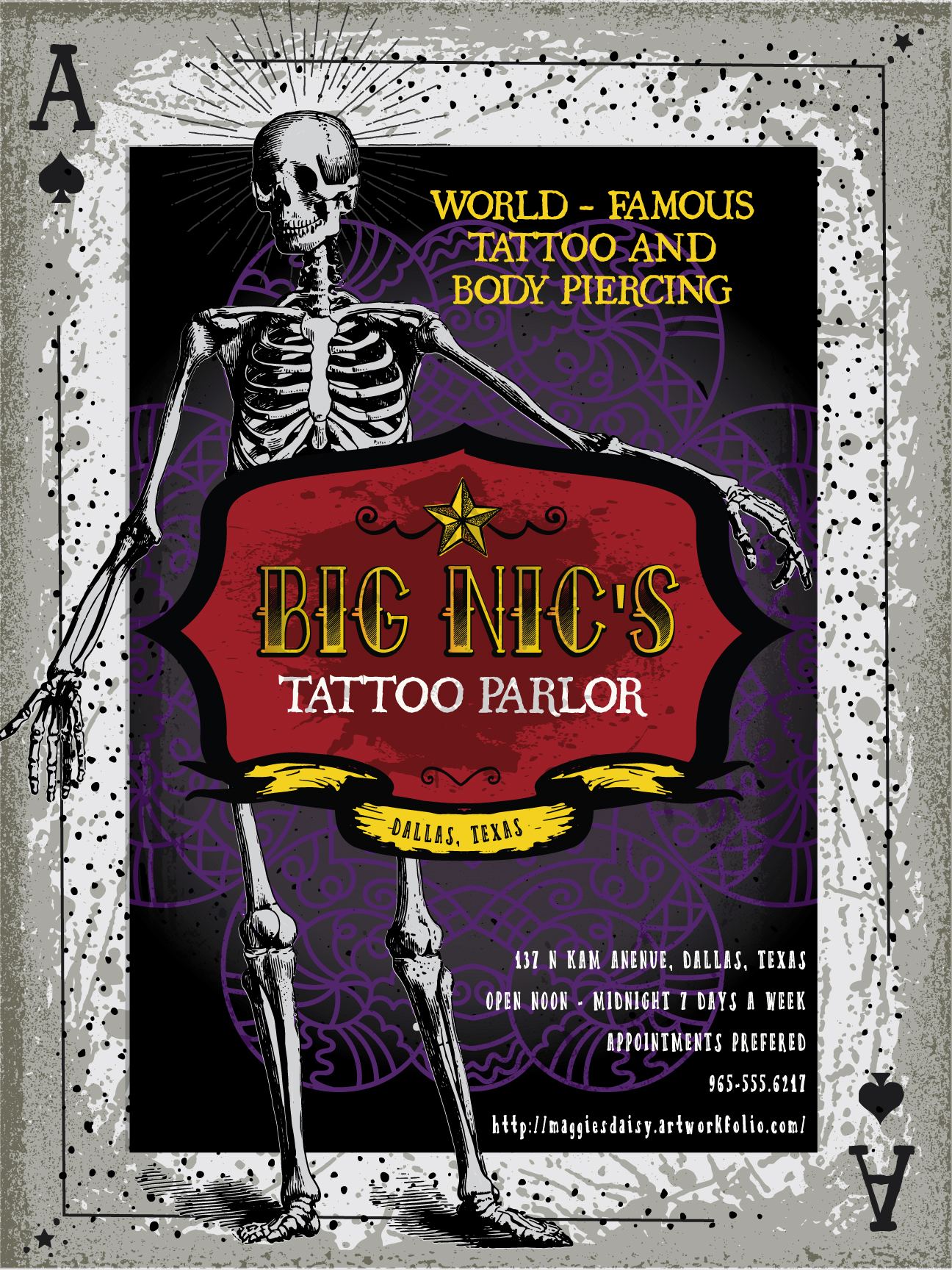 tattoo parlor Poster-Design Cuts freebies tutorial