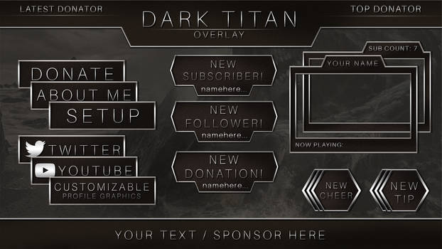 Dark Titan Twitch Overlay