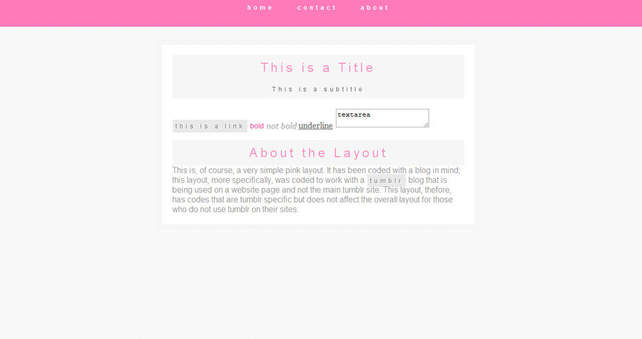 Pink Side Layout Pink Web Layout by b-TuNi on DeviantArt