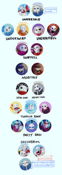 Undertale :: UnderTaleAU:: BUTTON SETS 2!!!