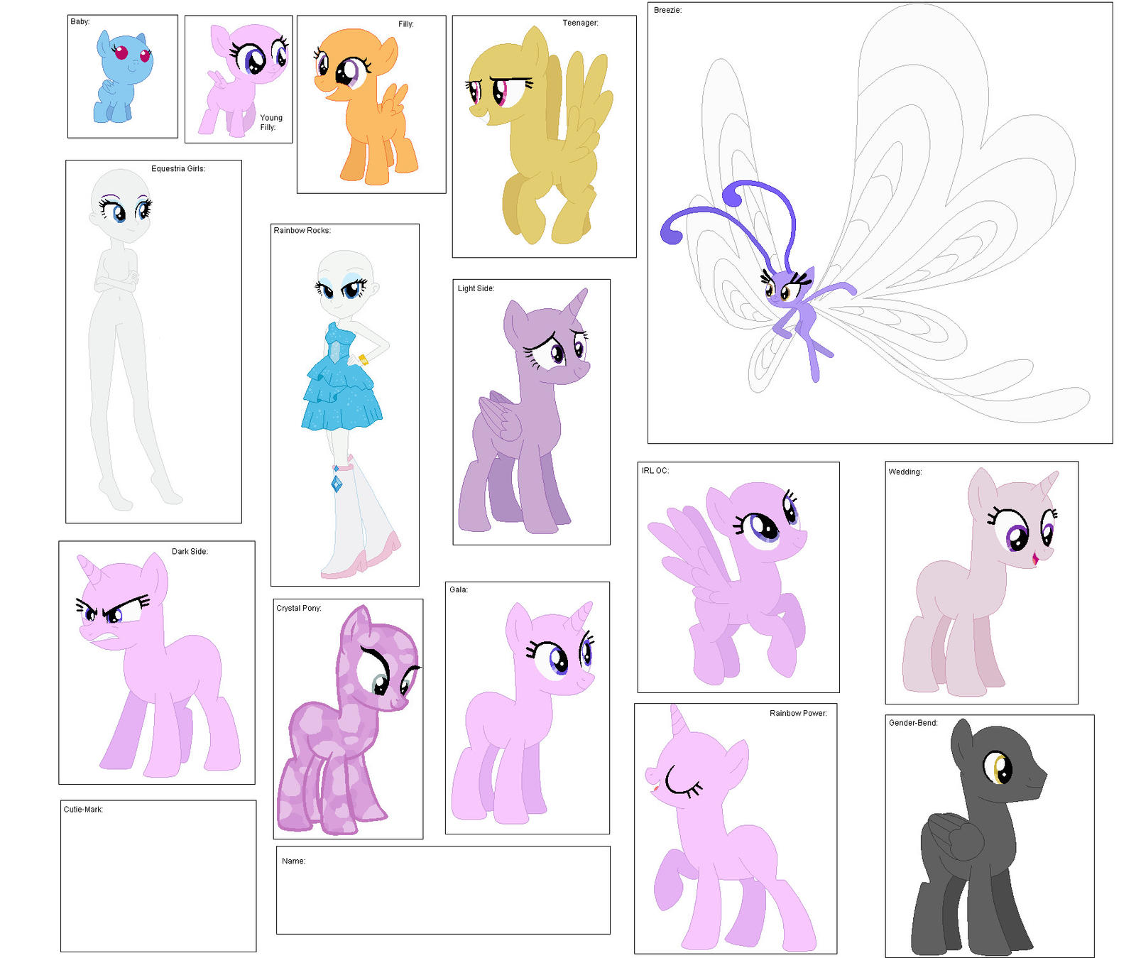MLP OC Ref Sheet by Butterflymoon3 on DeviantArt