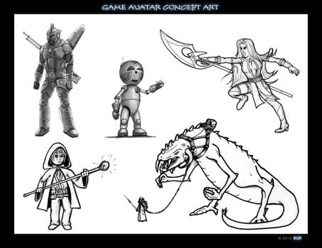 Game avatar concept art