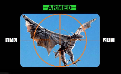 Gyaos aimed and targeted with anti aircraft guns