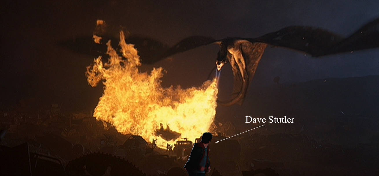 Dave Stutler fleeing from the male dragon's fire. by Pyro-raptor on ...