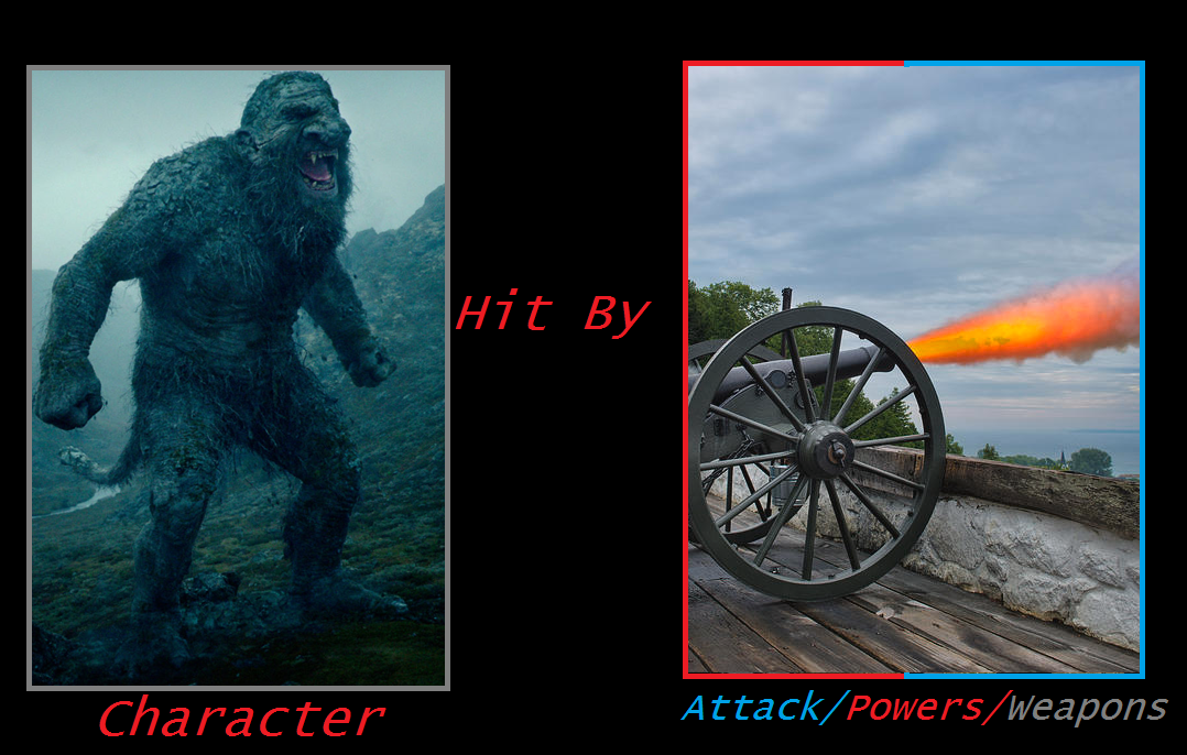 What if the giant Troll king hit by a cannon blast by Pyro-raptor