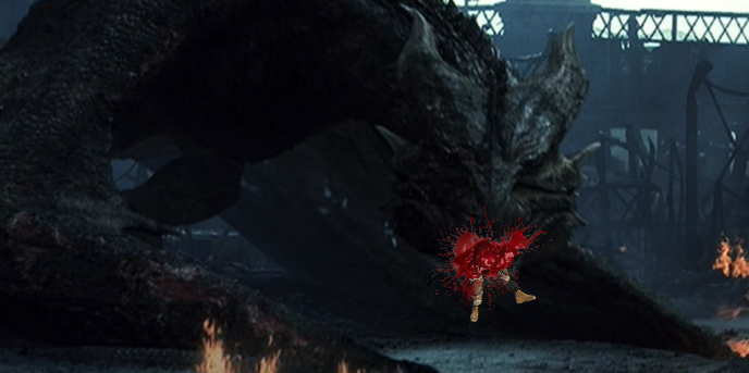 This dragon (Reign of Fire) bloodily eating a guy by Pyro-raptor on ...
