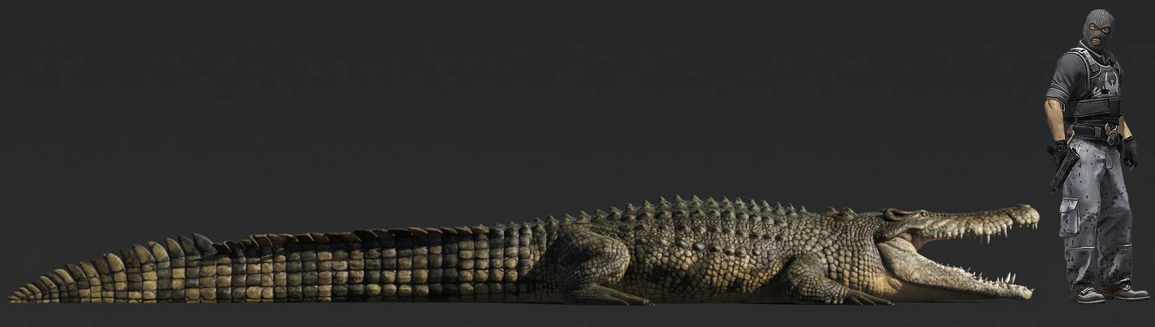 Crocodile Raptor Size of this big saltwater crocodile x CS agent by Pyro-raptor on ...