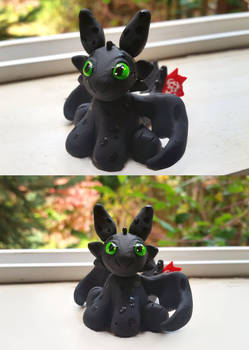 Toothless HTTYD Polymer Clay Figure