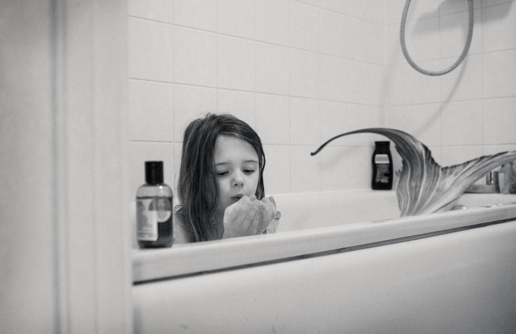 In the tub