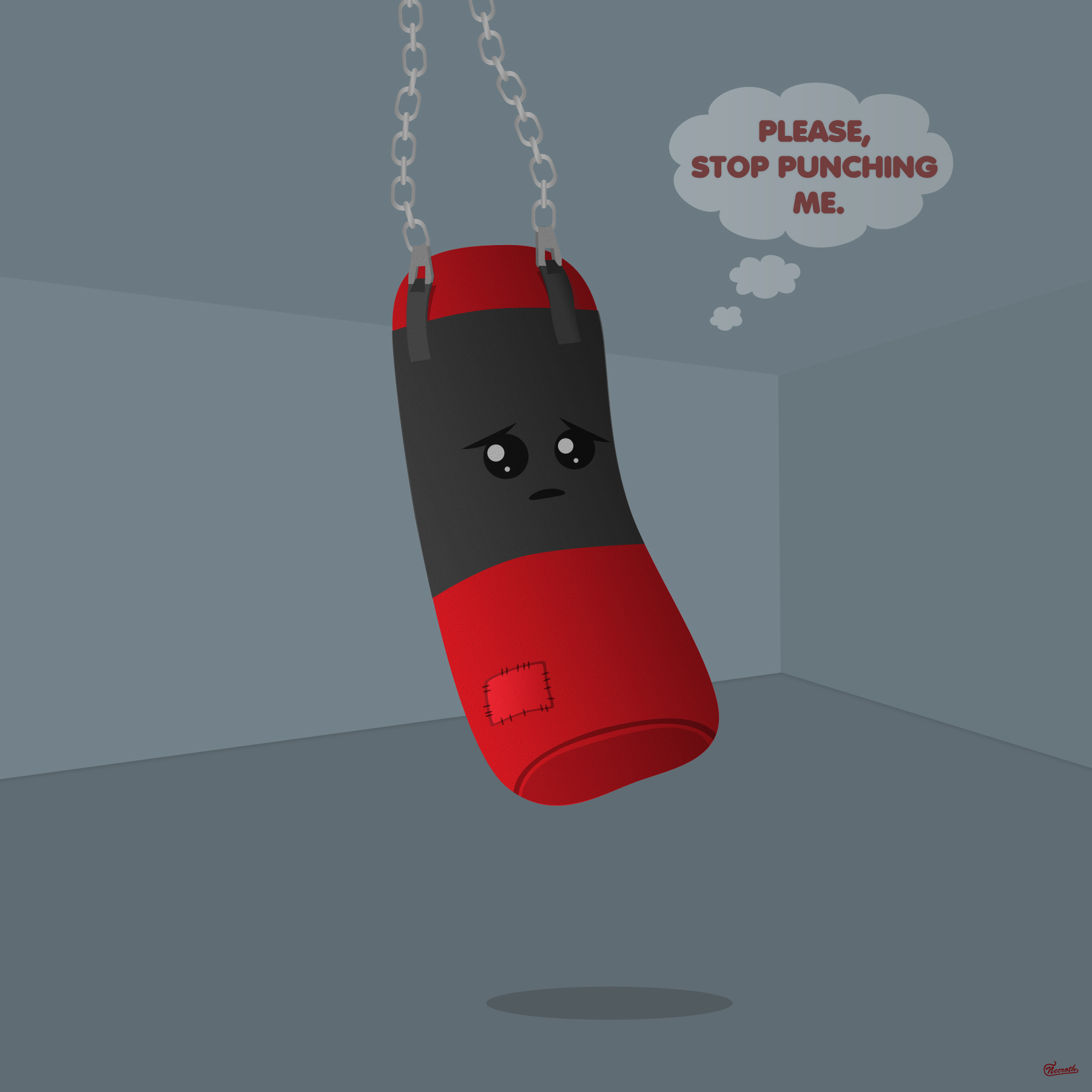 Sad Punching Bag By Necrothic On Deviantart