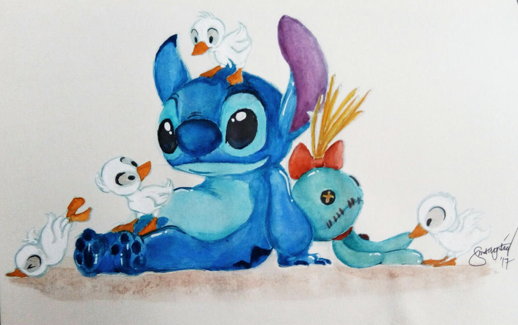 Stitch (Drawing by PiperMiru @Instagram) #LiloAndStitch