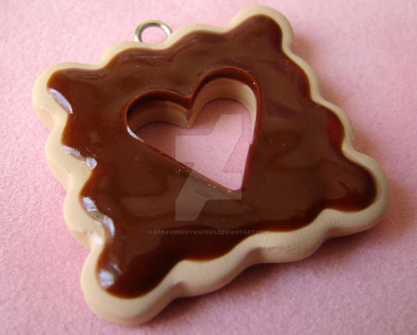 Chocolate Heart Cookie Pendant