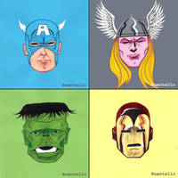 The Avengers inpsired by Charley Harper