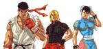 Street Fighter V - Ryu, Ken, Chun-li by Mick-cortes on DeviantArt