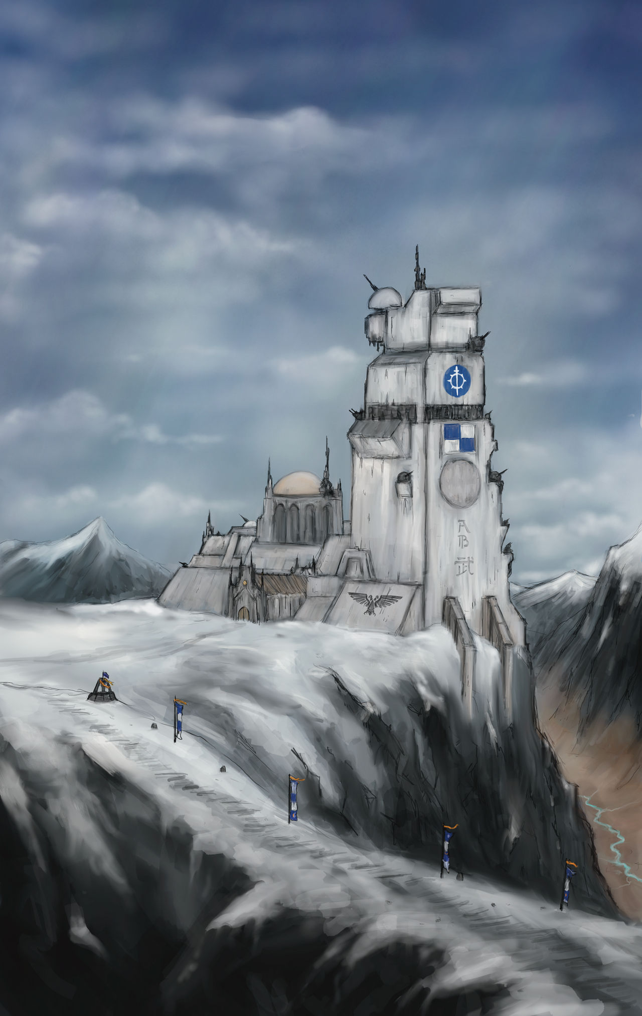 Science Fiction Monastery Fortress Monastery by RWhittard on DeviantArt