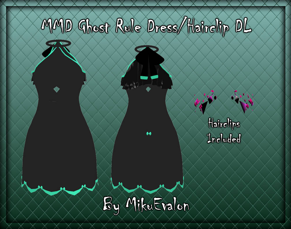 Ghost Rile MMD Ghost Rule Dress/Hairclips DL by MikuEvalon on DeviantArt
