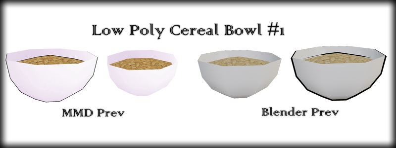 3D LowPoly Cereal Bowl #1 Download