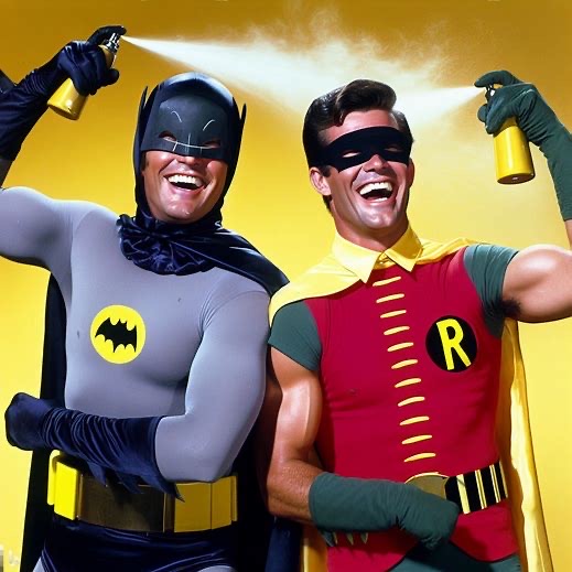 Batman and Robin willingly breathing in HAHA gas by TicklesMan on ...