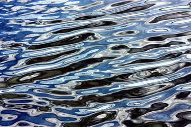 Ripples In Liquid Silver Stock