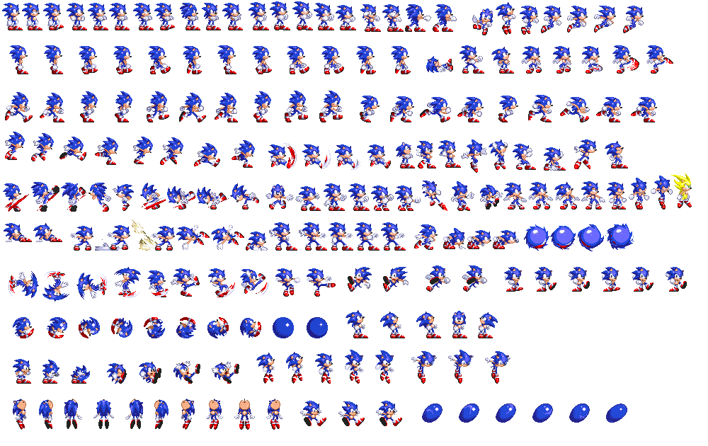 Sonic 3 air style sonic reversal sprites by UesuginoYukimua on DeviantArt