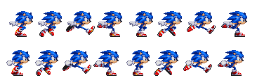 Modgen Vector Sprites Modgen Modern Sonic Custom running Sprites by UesuginoYukimua on DeviantArt