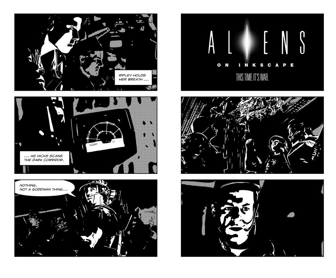 Aliens Comic proof of concept