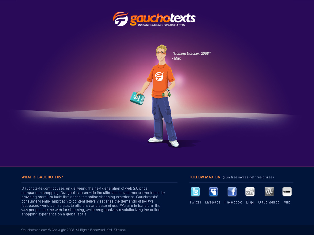 Gauchotexts.com Landing Page