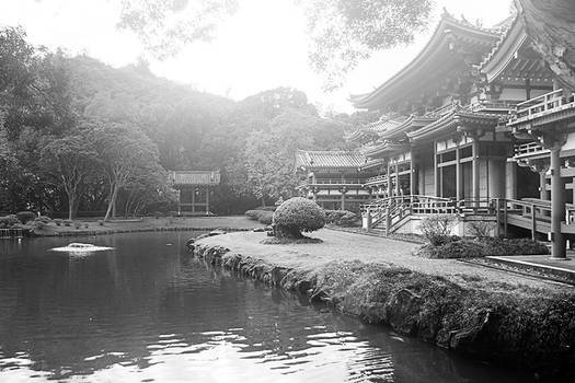 Black and White Buddhist Temple in Kaneohe