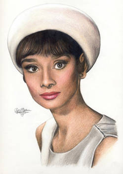 Audrey Hepburn 167 colored pen