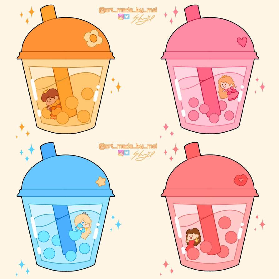 Super mario bubble tea by artmadebymoi on DeviantArt