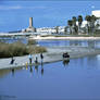 Fishing in the Yarkon River