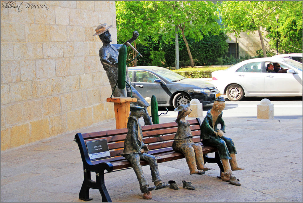 Occupied bench