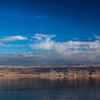 Last light on the Dead Sea