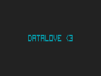 Minimalistic dark blue Datalove