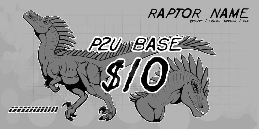 Raptor Reference Sheet P2U Base $10 by BlueDogFang on DeviantArt