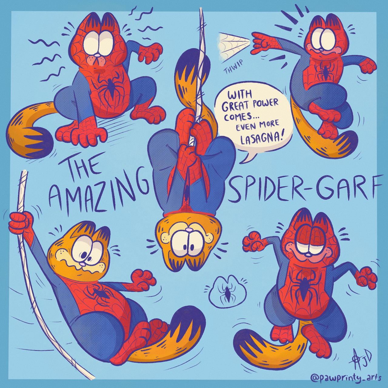 Spider-Garfield by PawPrinty on DeviantArt