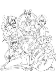 Magical Girls: PINK - lineart