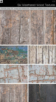 6 Weathered Wood Textures