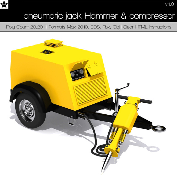 pneumatic jack Hammer and comp